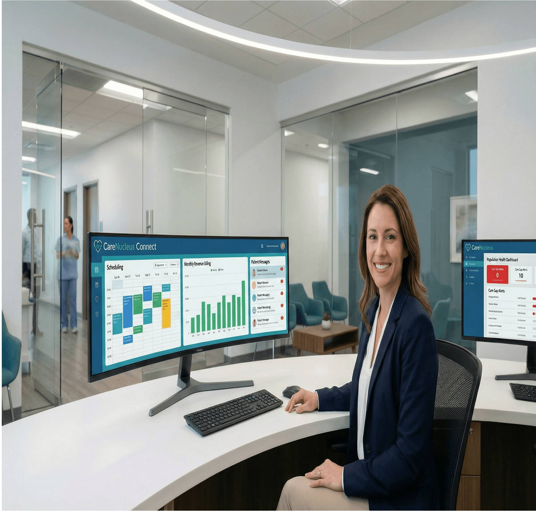 Practice command center and scheduling—your clinic at a glance